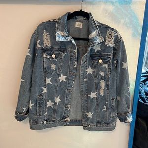 Denim jacket with stars